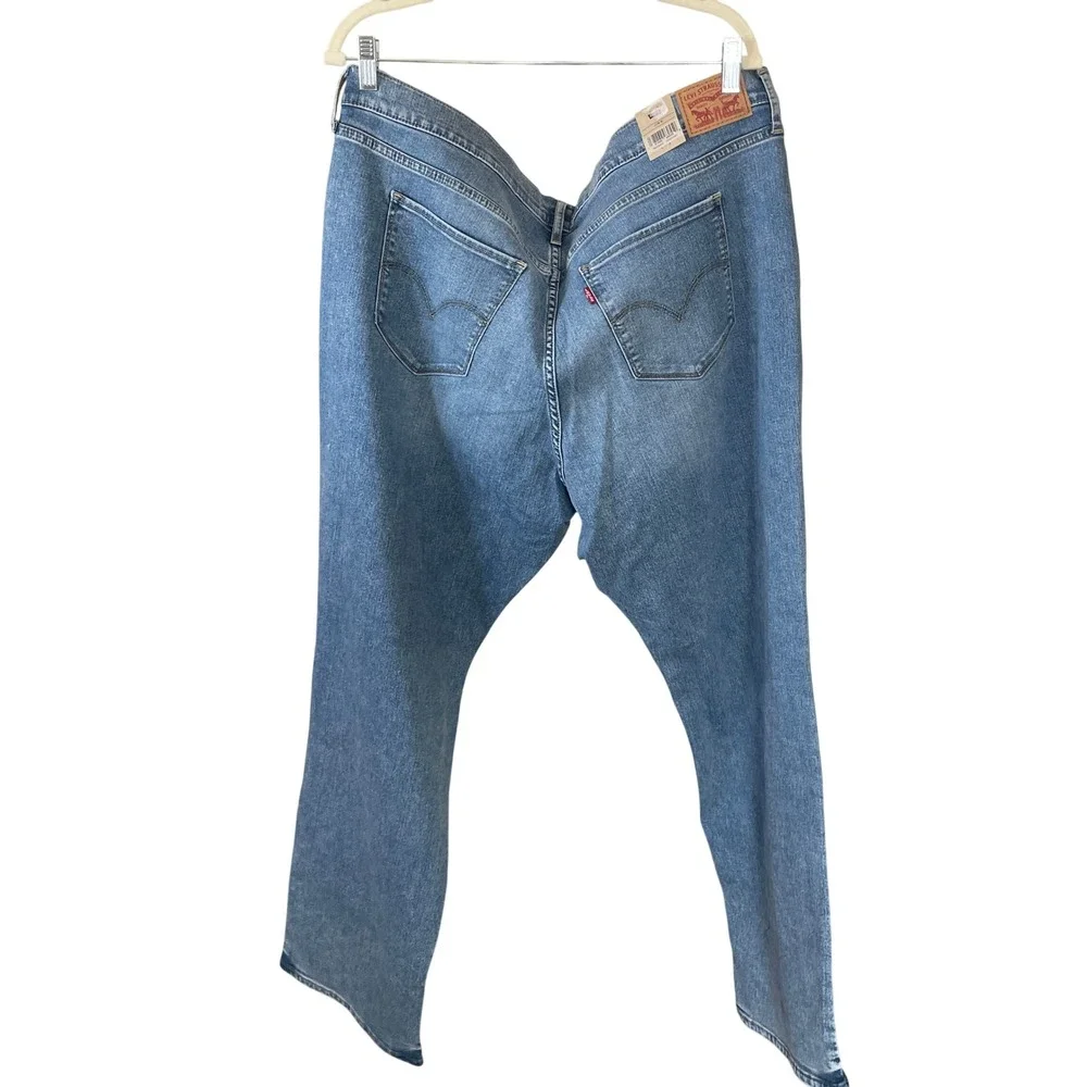 Levis Women 314 Shaping Straight Jeans 22W Blue Light Wash Tummy Control Stretch